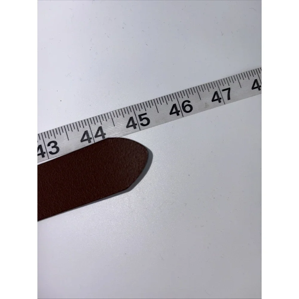 J.Crew Oval Buckle Italian Leather Belt Womans Large Brown